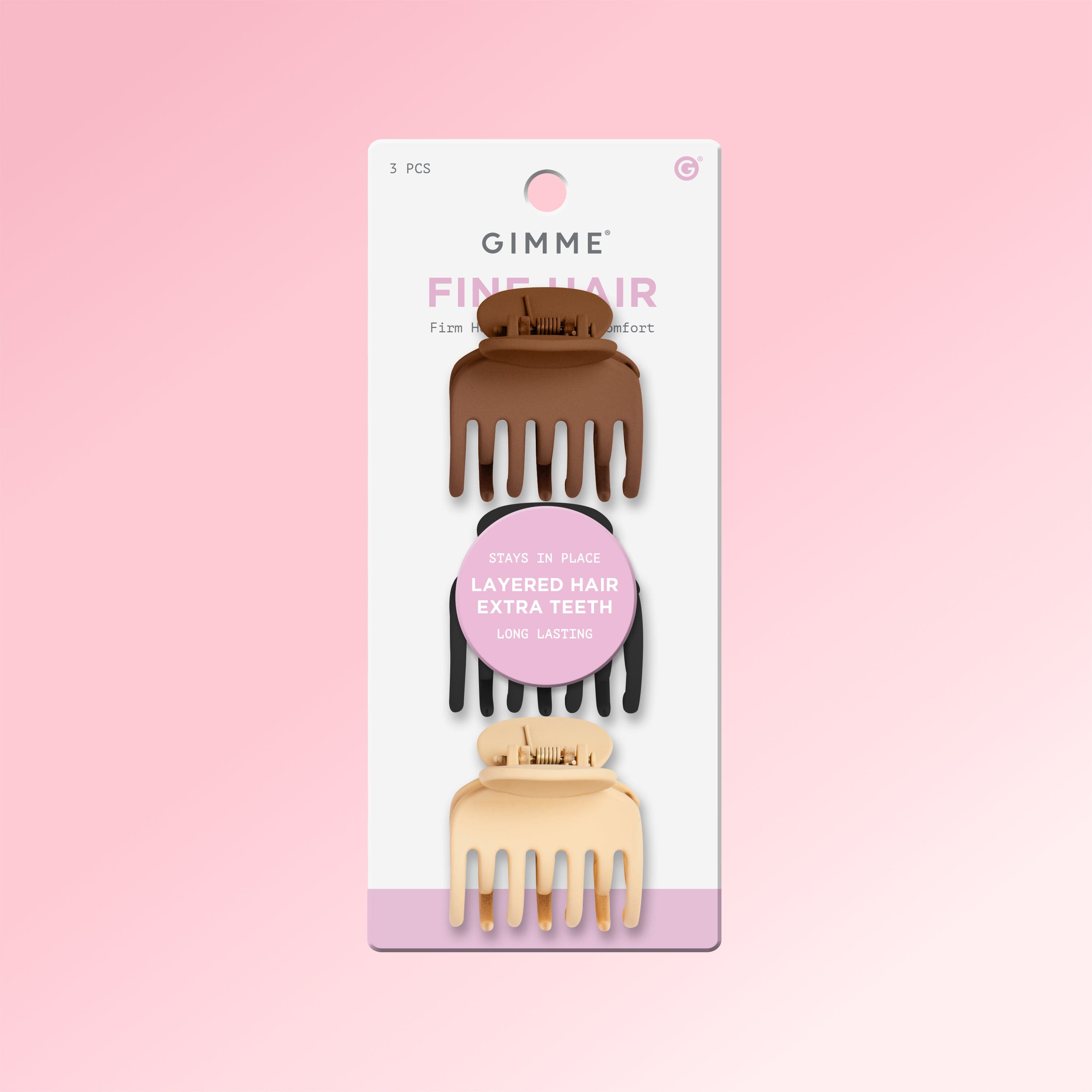 Double Teeth Claw Clips 3ct – GIMME Beauty