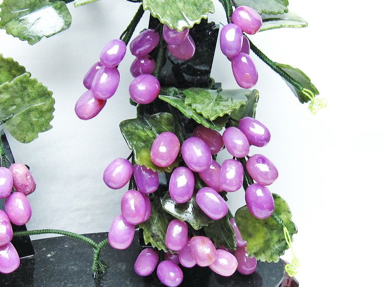 1.8Kgパワーストーン 天然石 アゲート葡萄鉢植え置物[T726-1473]