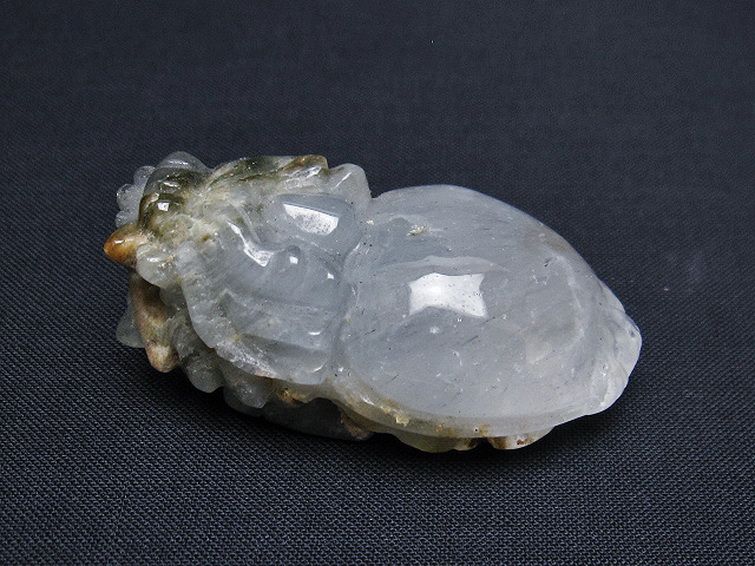 パワーストーン 天然石 スーパーファントム水晶 龍亀 置物[T801-530]