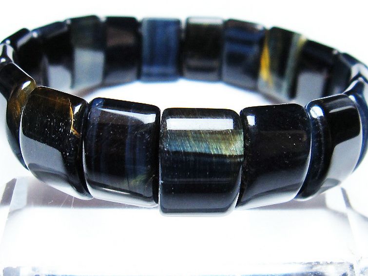 ブルータイガーアイ※青虎目石バングル[T173-4792]