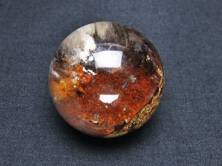 天然石 ガーデンクォーツ（庭園水晶）丸玉34mm[T100-4420]