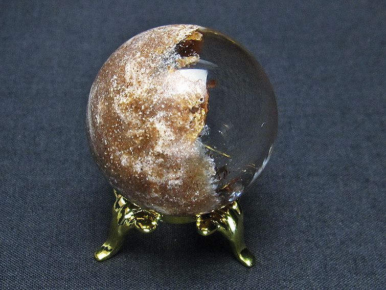 天然石 ガーデンクォーツ（庭園水晶）丸玉32mm[T100-4438]