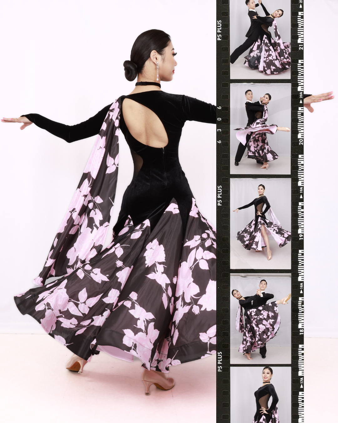 社交ダンス レッスンウェア エル・プラト オーロラストーン装飾