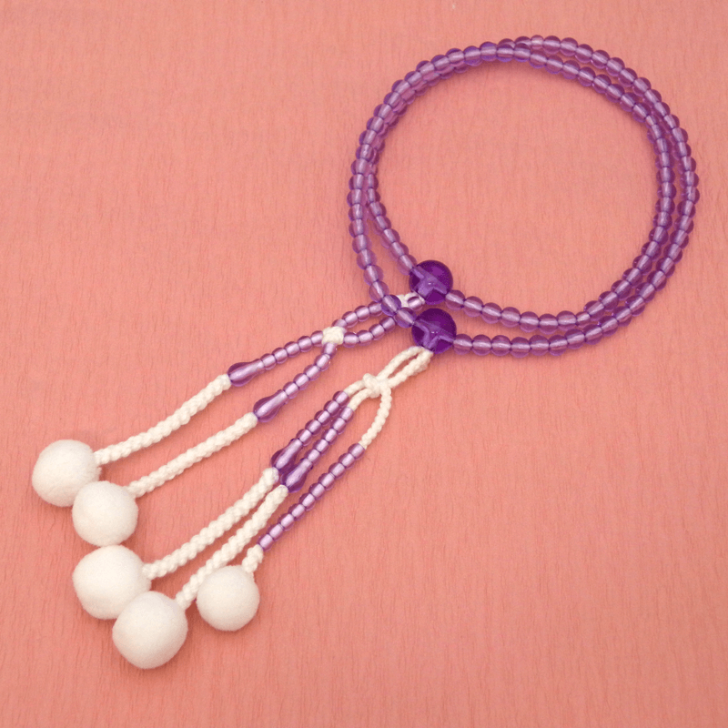 創価学会仏壇仏具【カラフルPC念珠 紫水晶】赤澤朝陽