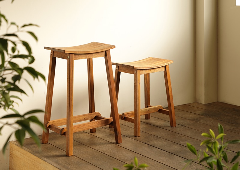 S】温かみのある天然木 【Jardin】ジャルダンスツール｜ベッド