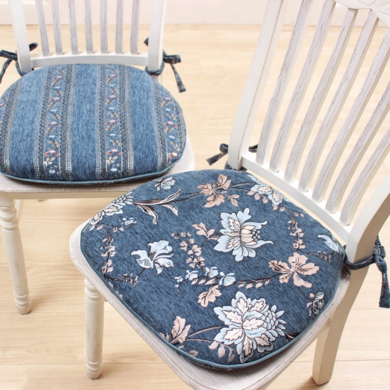 corundum シェニール織 紐付シートクッション 約43×45cm｜インテリア