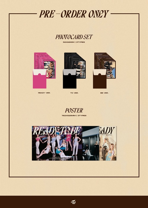 韓国音楽 TWICE (トゥワイス) - READY TO BE (バージョン3種セット)＋