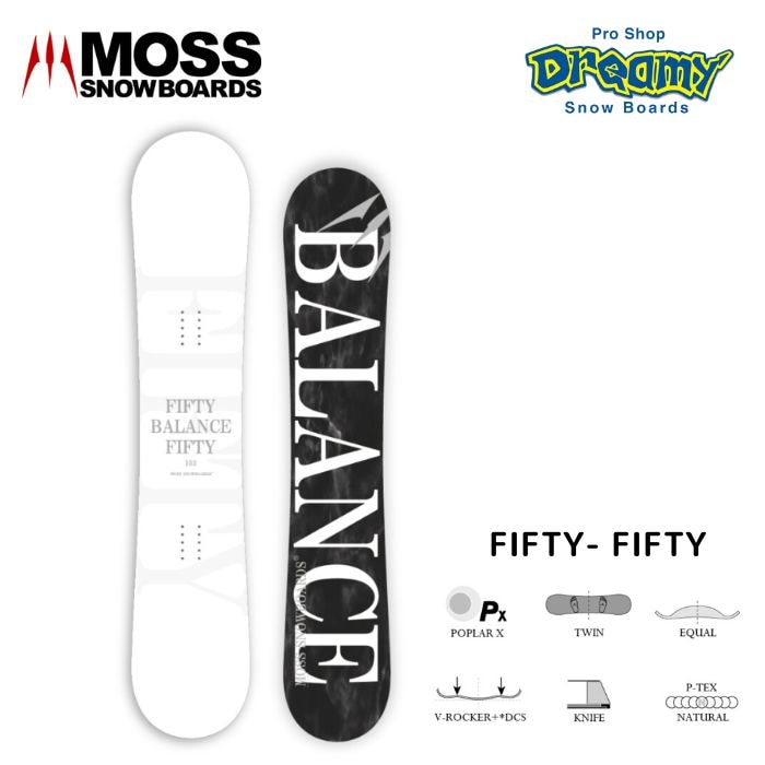 23-24 MOSS SNOWBOARDS モススノーボード FIFTY-FIFTY フィフティ