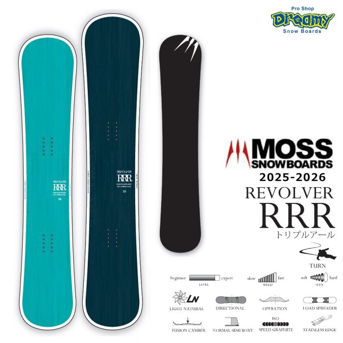 25-26 MOSS SNOWBOARDS REVOLVER RRR 146/150/154/158/162 ディレク