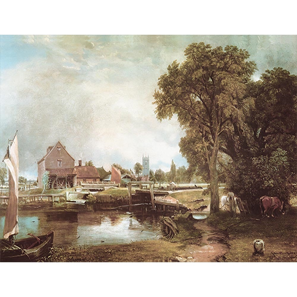 デダムの水門と水車場 【8号】 ジョン・コンスタブル 【 額縁が選べる