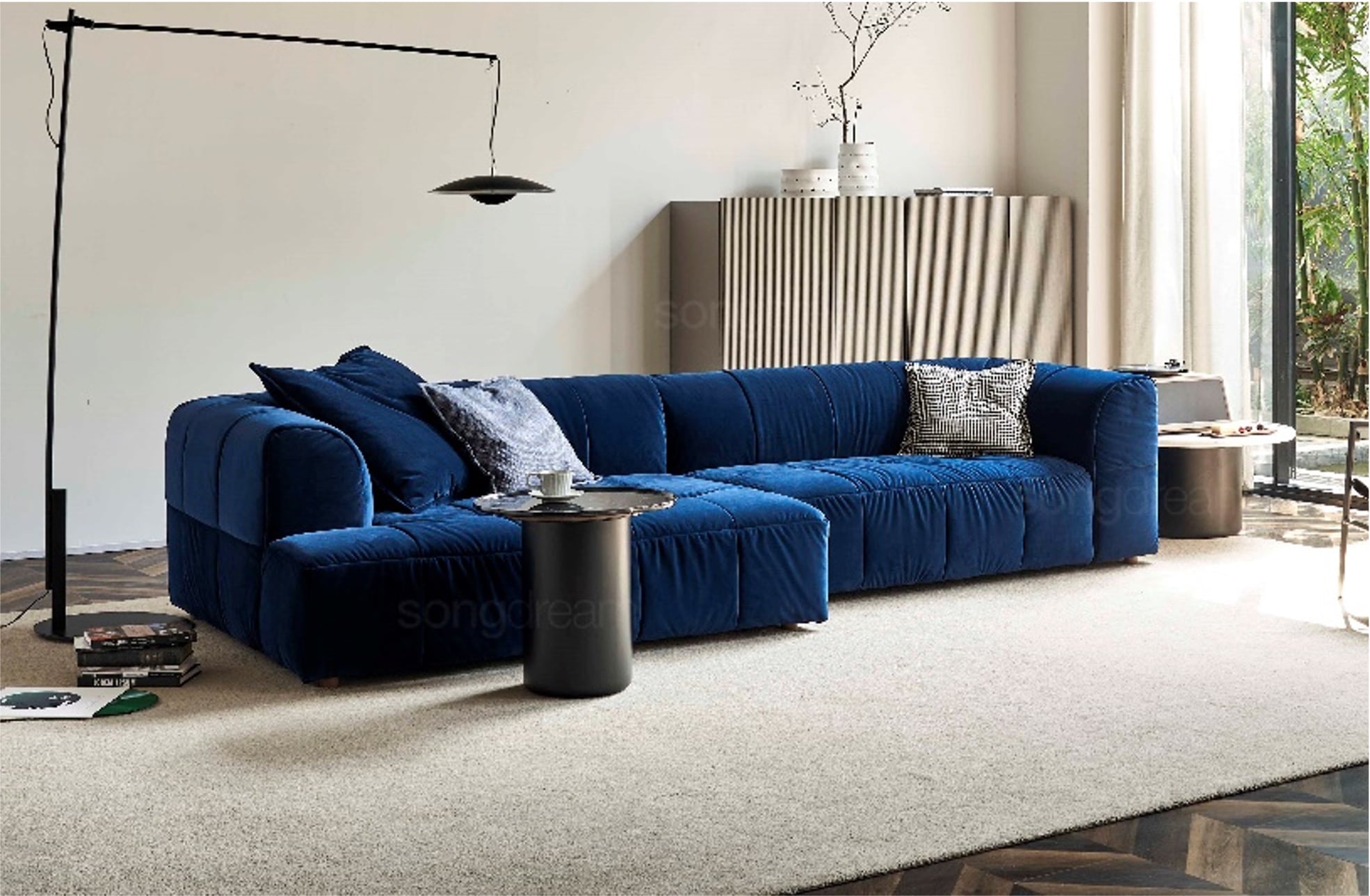 カウチソファー（エリックII WGF-BK） カウチソファー（エリックII WGF