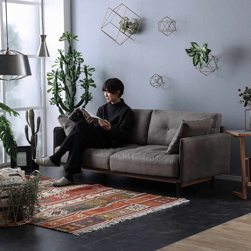 nofflys ノフリス ボレアス 3人掛け ソファ 幅200㎝ レザーテックス