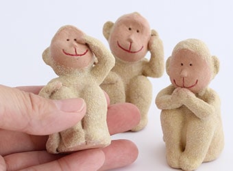 福島まゆみ 見ざる、聞かざる、言わざる｜クラフト販売｜じろや