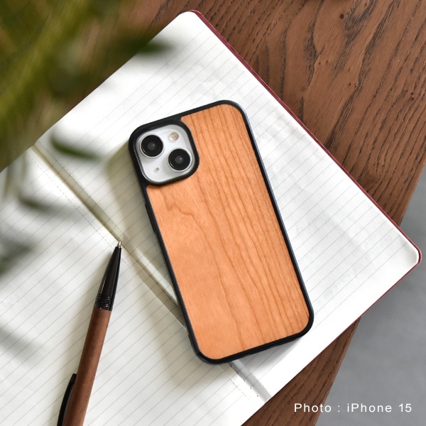 木製iPhone 15 / 14 / 13ケース「ALL-AROUND CASE」天然木×ハード