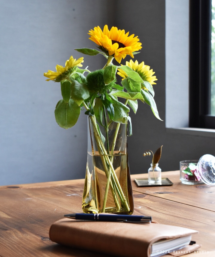 フラワーベース 日本製｜スガハラガラス｜Sghr ヘレン｜四角花器