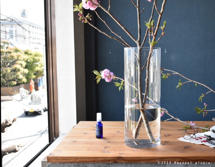 ガラスベース 枝物 円柱 丸型シリンダーベース｜ model 1540｜サイズ