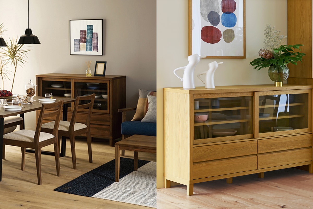 CANO 85トールカップボード オーク