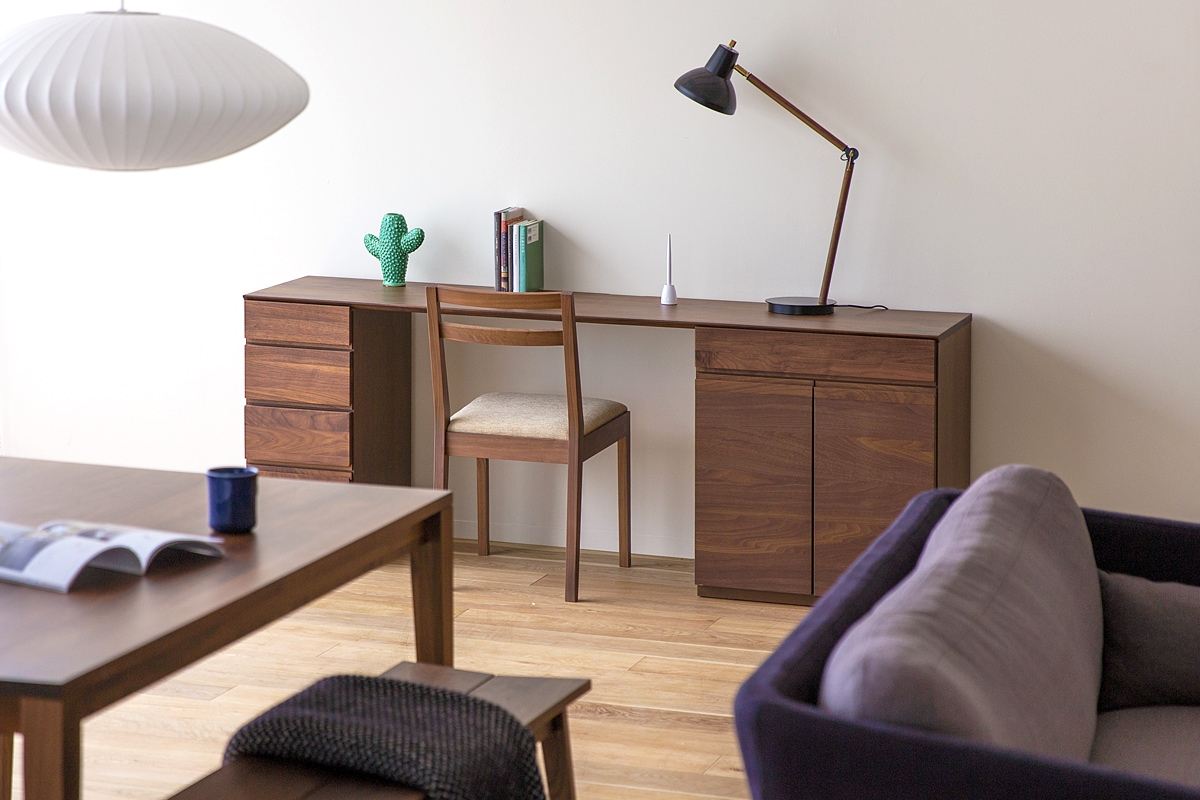 ASTER DESK SET10 240天板 + 30キャビネット (左開き) + 60チェスト +