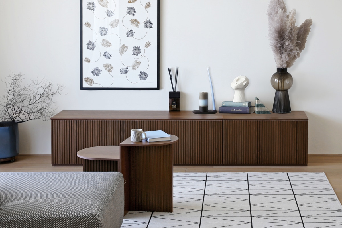 RIB SERIES リブシリーズ H40サイドテーブル オーク