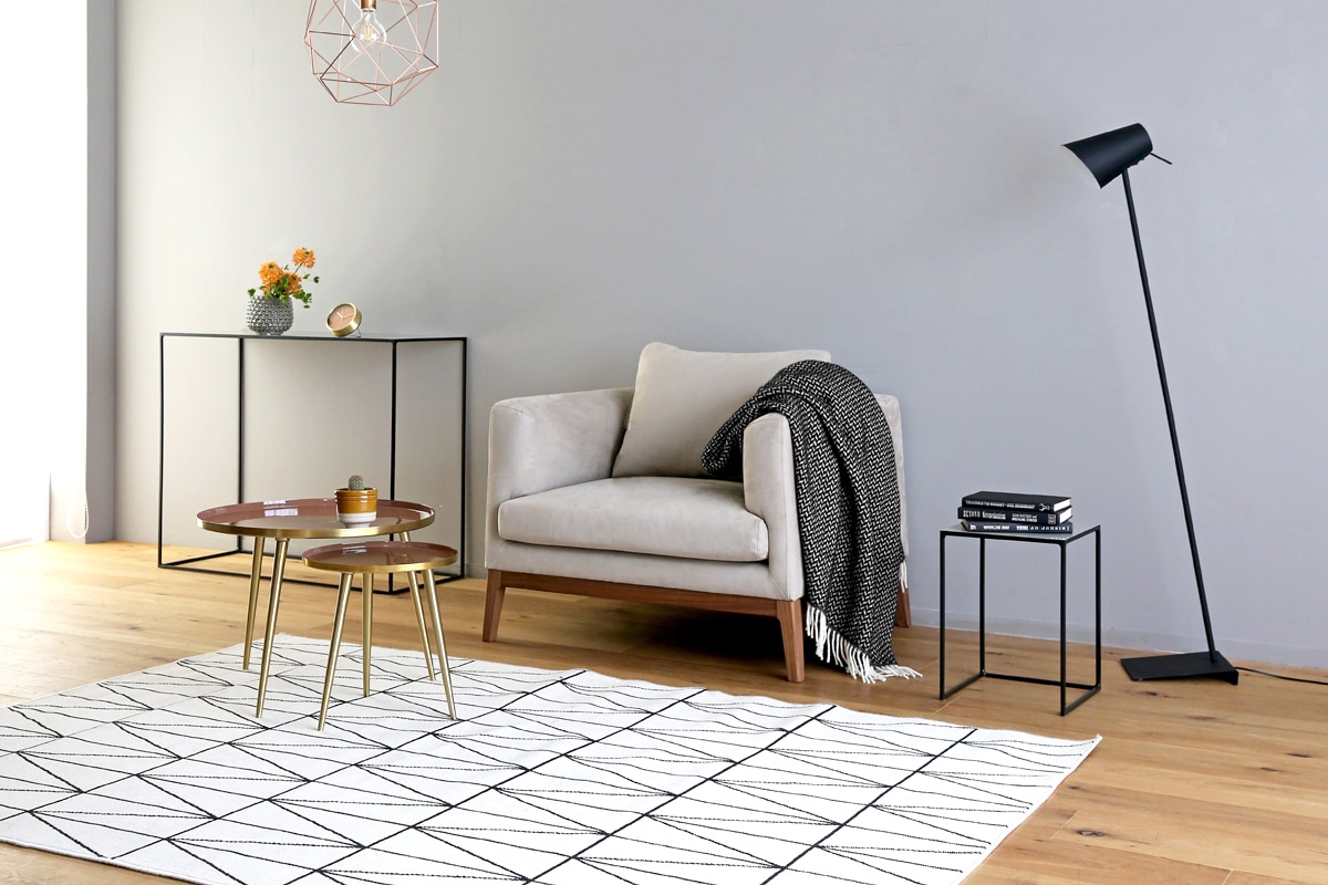 廃番25％OFF】 FRACCE SOFA 1人掛け グレー オーク脚