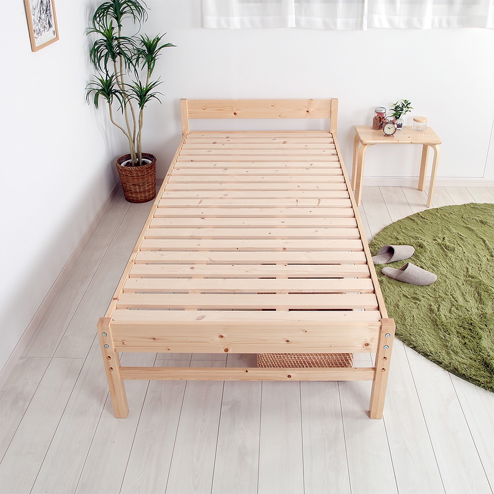 北欧天然木を使用したシンプルでナチュラルなシングルサイズのすのこ