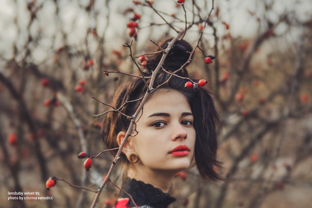 即配】 Velvet(ベルベット) 85 富士フイルムXマウント LENSBABY レンズ