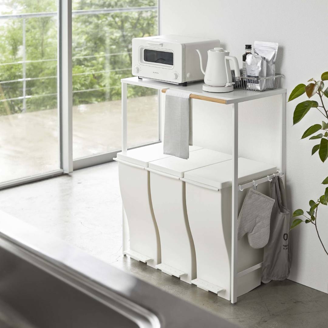 tower】 伸縮 ゴミ箱上ラック｜キッチン用品,キッチン収納,キッチン