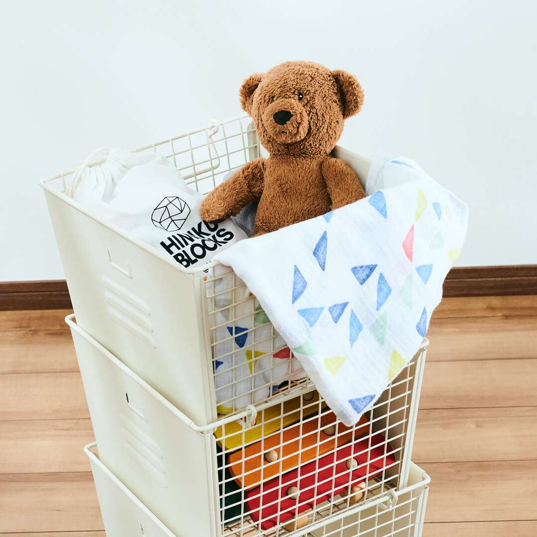 Mash】 リヴ 3段スタッキングボックスセット ホワイト｜収納用品,衣装