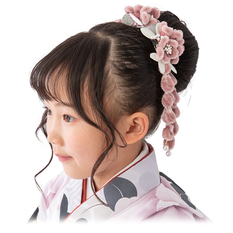 七五三 髪飾り コーム 3点セット 3歳 5歳 7歳 三歳 五歳 七歳 ピンク