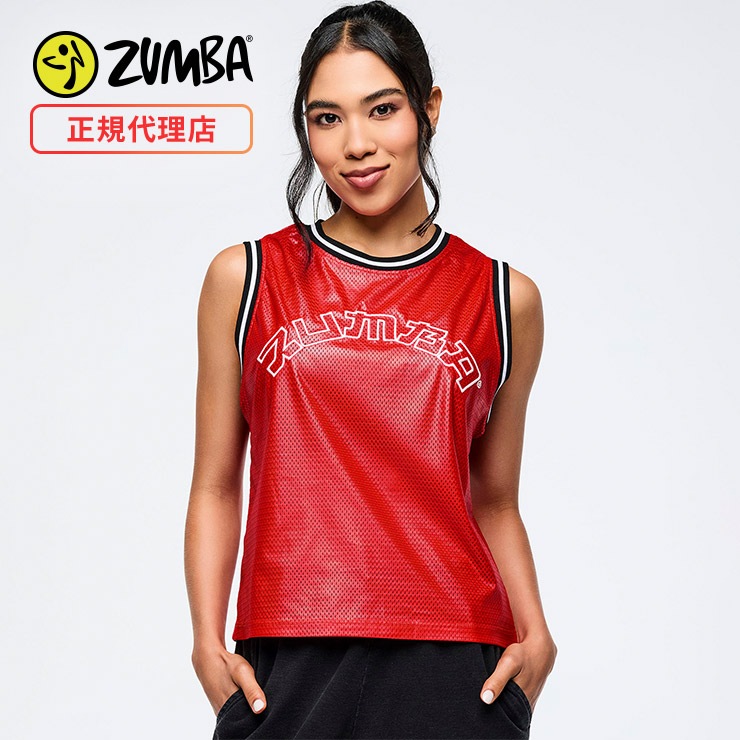 ZUMBA ズンバ 正規品 ウェア レディース タンクトップ メッシュ ライン