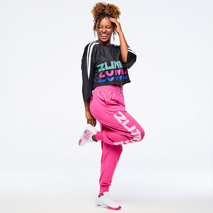 ZUMBA ズンバ 正規品 ウェア レディース ジョガーパンツ ロゴ 裾ゴム