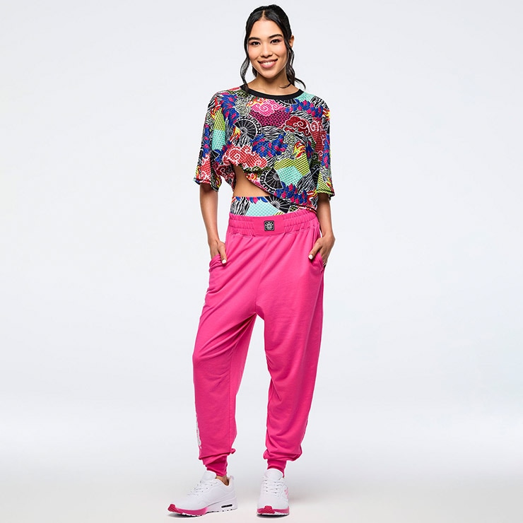 ZUMBA ズンバ 正規品 ウェア レディース ジョガーパンツ ロゴ 裾ゴム