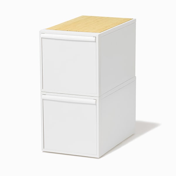 クローゼットシステム 引出し(S) 4個組 （竹製天板付き）オール