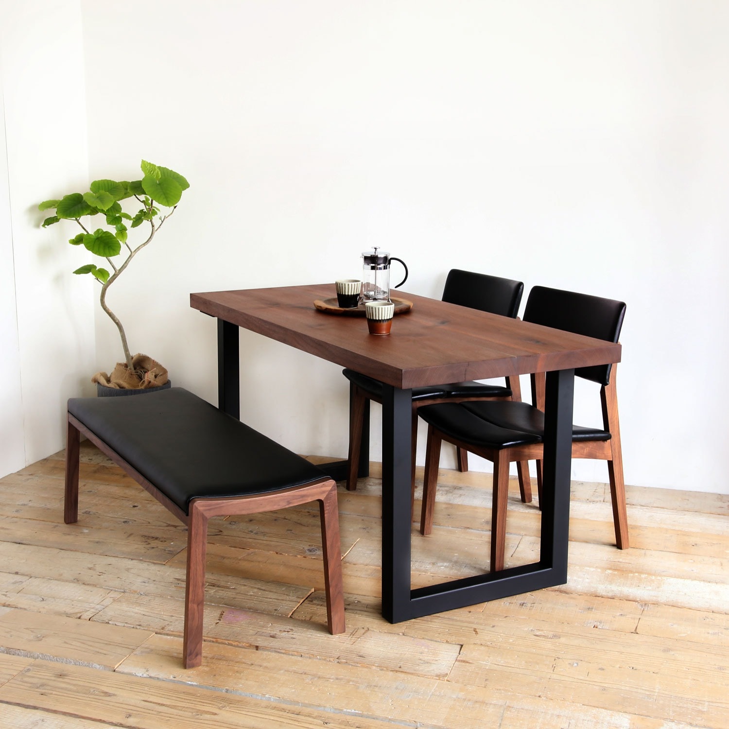 三脚テーブル天板 天然無垢 花梨×ウォルナット② 三脚テーブル天板