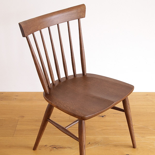 ファンバックチェア/椅子/ダイニングチェア オーク 着色ウレタン塗装