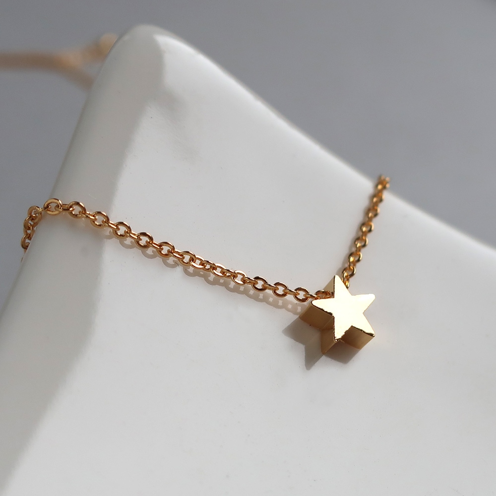 日本製 プチ スター スライドビーズ ネックレス K18GP | ネックレス