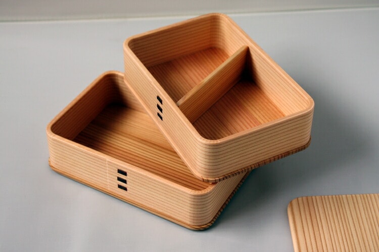 お弁当箱 大館工芸社 曲げわっぱ 隅丸二ツ重 弁当箱 秋田杉 800ml 2段