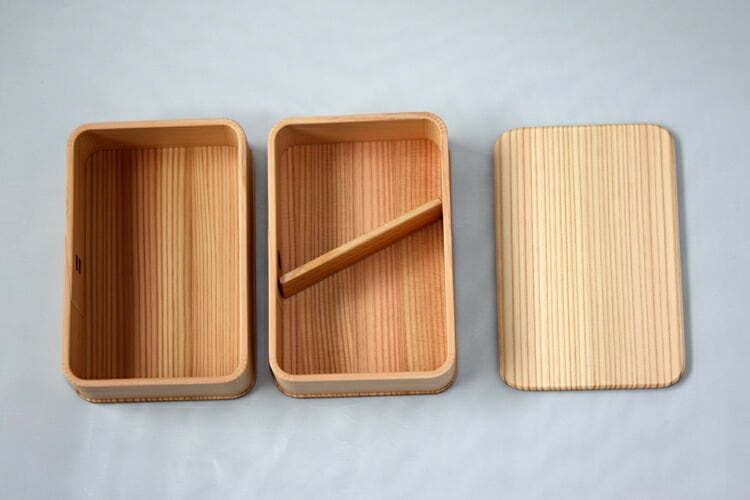 お弁当箱 大館工芸社 曲げわっぱ 隅丸二ツ重 弁当箱 秋田杉 800ml 2段