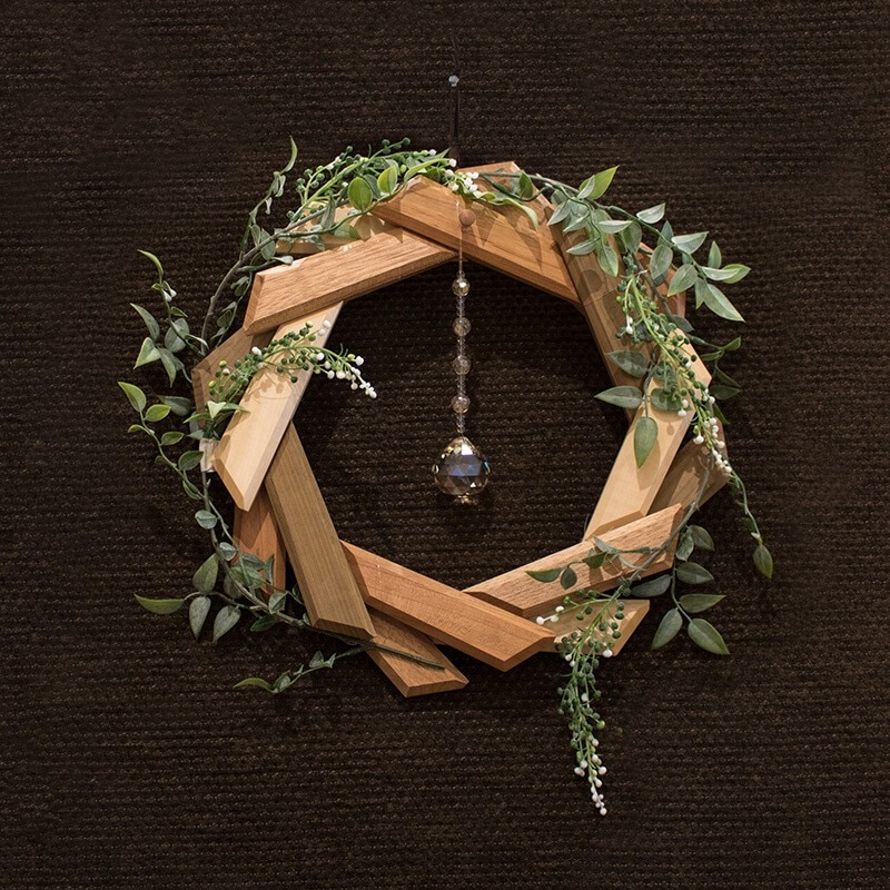 オークヴィレッジ】寄木のリース 木製リース｜オークヴィレッジ