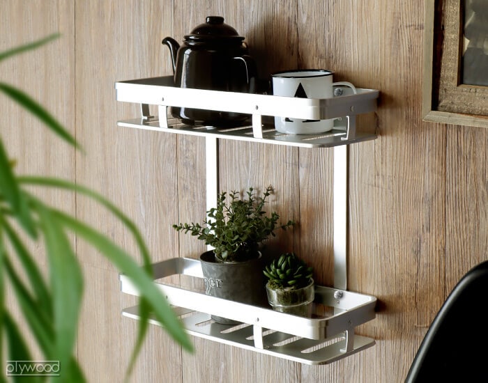 ダルトン アルミニウム ウォールシェルフ 2タイヤ DULTON Aluminum