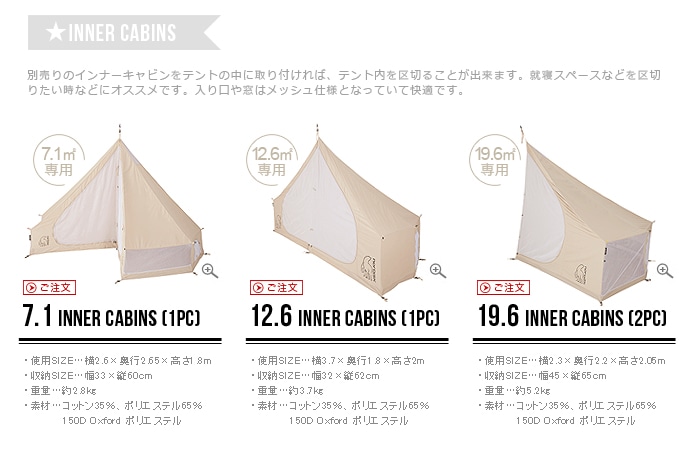 正規品 ノルディスク アスガルド 12.6用 インナーキャビン 1pc Nordisk