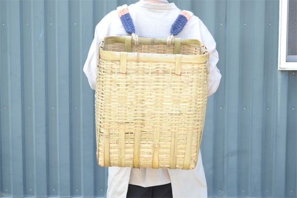 竹製 背負い籠 しょいかご 角大 背負いかご リュック 竹