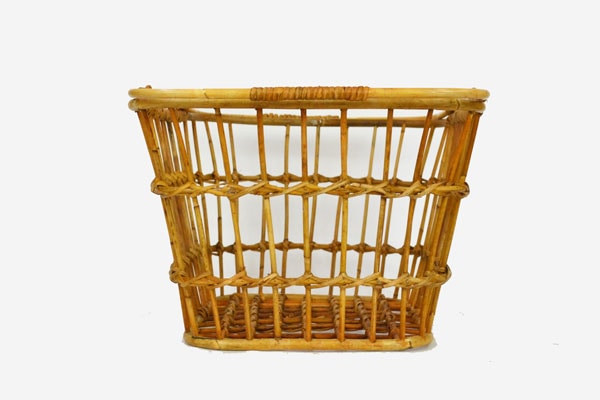 ユグラ ラタン マーケットバスケット L 透かし 籐 かご