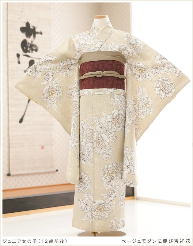 10歳〜13歳女の子着物レンタル、ジュニア振袖（十三参りや二分の