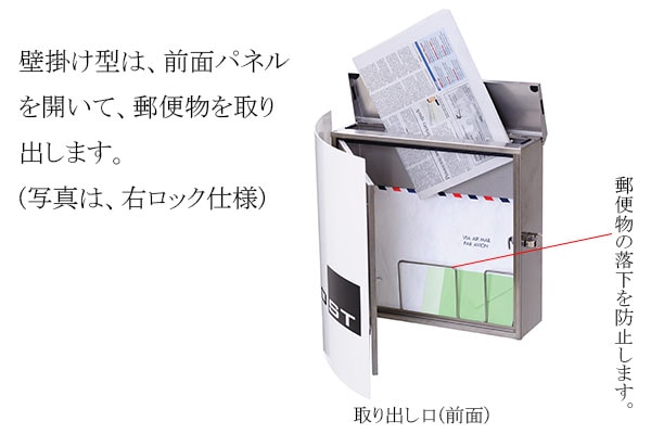 郵便ポスト】ウィーン ホワイト レバー 〔ドイツ・マックスノブロック