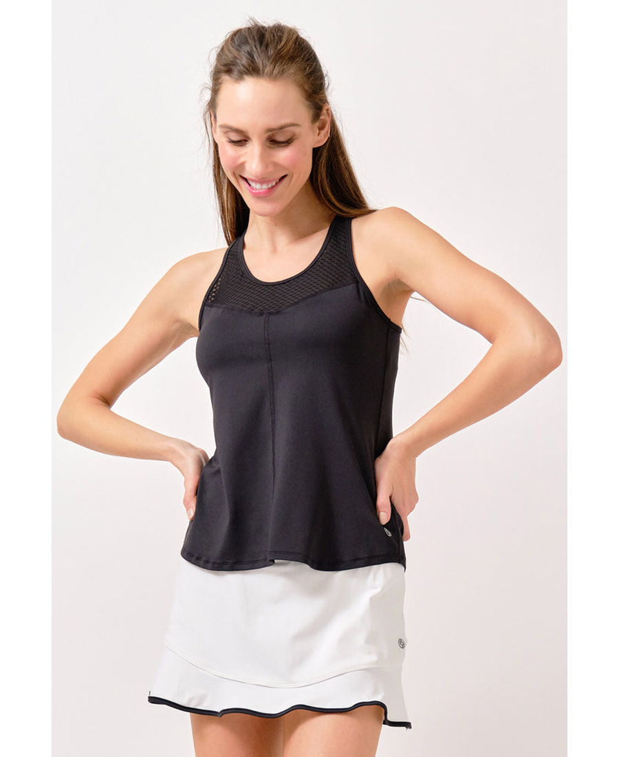 ForceTankフォースタンク| テニスウェア|ノースリーブ|Black | テニス