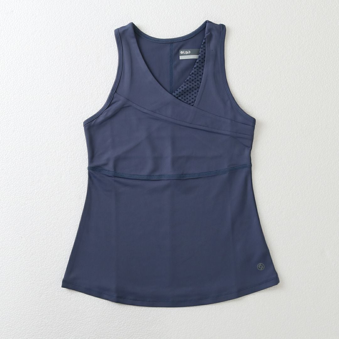 Lily Tankリリータンク|テニスウェア|ノースリーブ|Steel | テニス