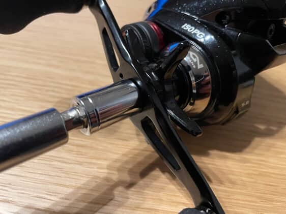 19炎月CTにシングルハンドルを装着