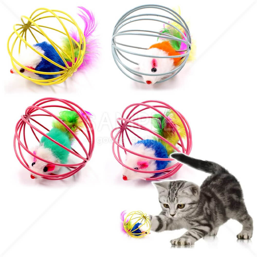 猫おもちゃ ねずみ 羽 ボール 転がす お留守番のお供に 羽付き
