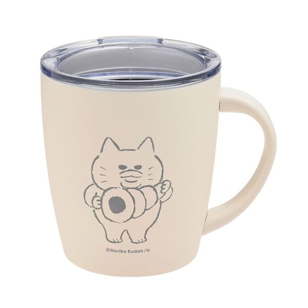 kodomoe shop｜【ノラネコぐんだん】蓋つきステンレスマグ(パン